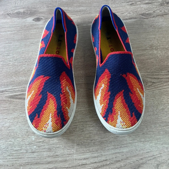 Rothy's The Kids Sneaker Flames Slip On Flats Shoes Little Kid's Size 2 - Picture 1 of 6